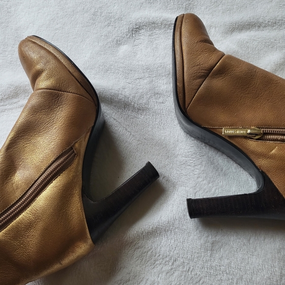 Colin Stuart metallic gold ankle boots heels US 6M - Picture 3 of 10